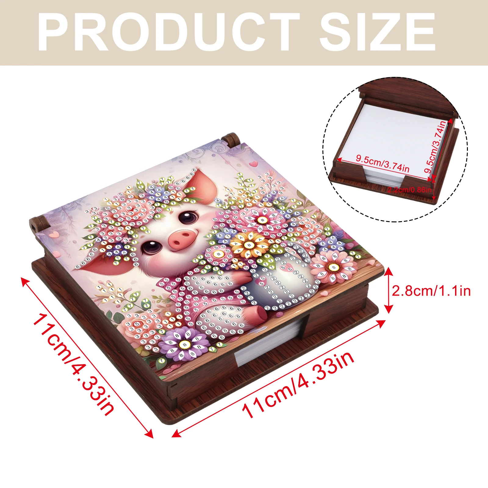 JISHAY - Caja De Notas De Arte Con Diamantes Para árbol De La