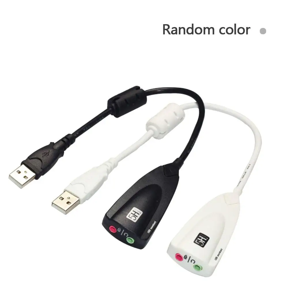 외장 사운드 카드 USB 2.0 7.1 채널 어댑터, 3D 가상 오디오 사운드 트랙 헤드셋, 노트북 PC용 마이크 3.5 잭