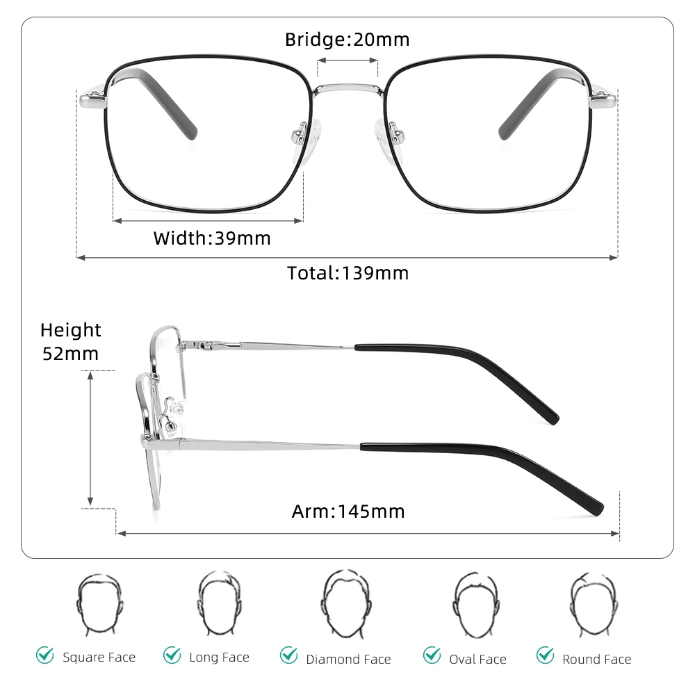 Men reading glasses men's medical glasses for farsightedness men reading glasses 5-day shipping optical lenses frames man customs free products +1 2