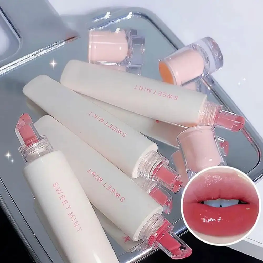 1PC Mirror Dyeing Lip Gloss Moisturizer Liquid Lipstick Waterproof Long Lasting Red Lip Tint Korean Makeup Cosmetic