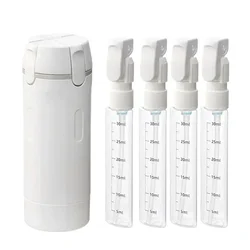Compact 4 - in - 1 Travel Toiletries & Cosmetics Container Set (White)