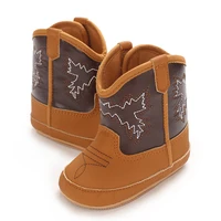 Boys and Girls Baby Boots Soft Bottom Non-slip Baby Foreign-style Western Cowboy Leather Boots Baby Shoes 5