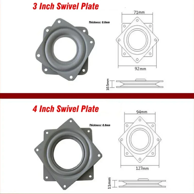 Lazy Susan Bearing Turntable Boat Seat Swivel Plate Base 360 Degree Rotating Display Stand Rotating Turntable Plate