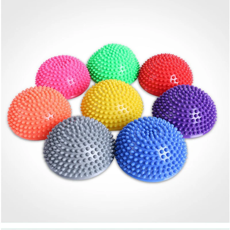 Newly Inflatable Half Sphere Yoga Balls PVC Massage Fitball Exercises Trainer Balancing Ball For Gym Pilates Sport Fitness