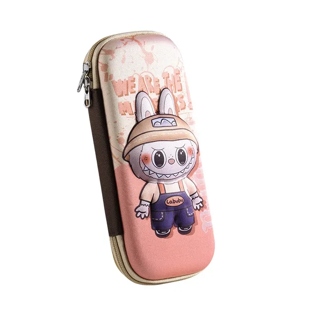 3D Stationery Box Cute Cartoon Pencil Box Student Study Stationery Box Large-capacity Pencil Case and Lab-pulling Cloth 6