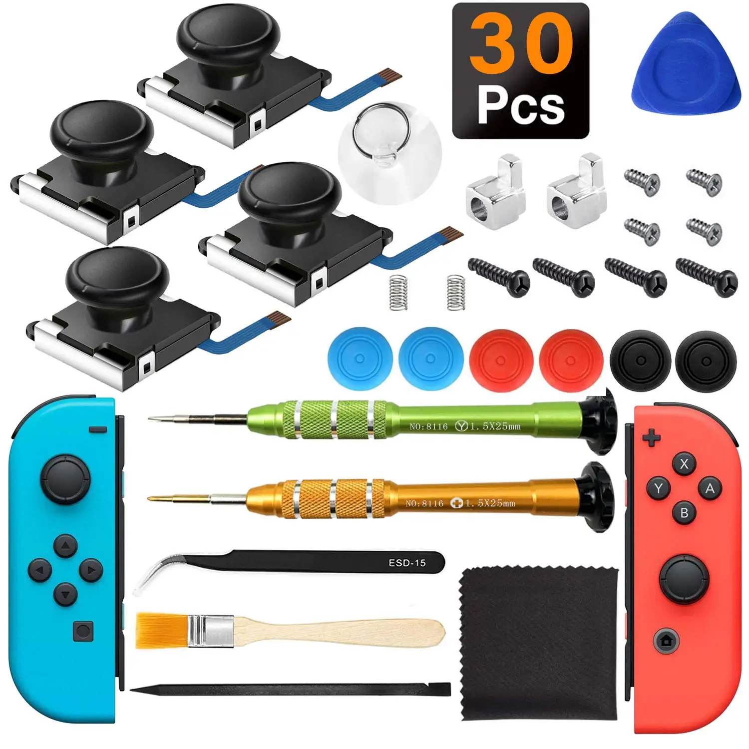 Joystick Replacement 4 Pack Joystick Replacement For Joycon Nintendo Switch Joy-Con Controller & Switch Lite