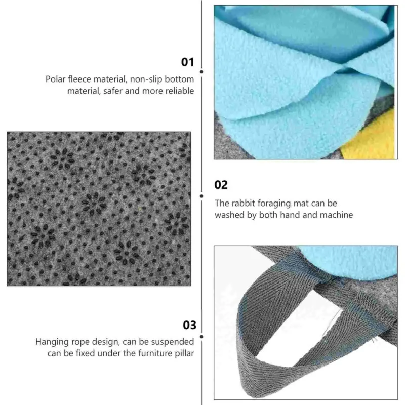 Pet toys Pet exercise toy Pet Snuffle Mat For Dogs Rabbit Pet Feeding Foraging Trainingpad Bunny Blanket Toys Puzzle Dogs Toy Noseslow Dispenser Rabbits