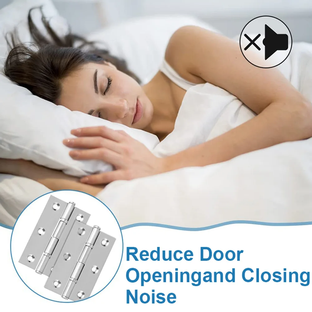 Description Picture 5 of itemDoor Hinge Hinge Stainless Steel Wooden Doors High-gloss Polish Hinges Ball Silver 10pcs 7.5x5 Cm High Quality