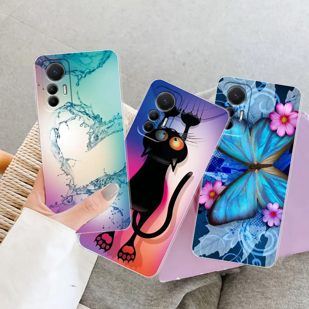 Elegant Marble Clear Soft Silicone Case for Xiaomi 12 Lite 5G - 6.55''