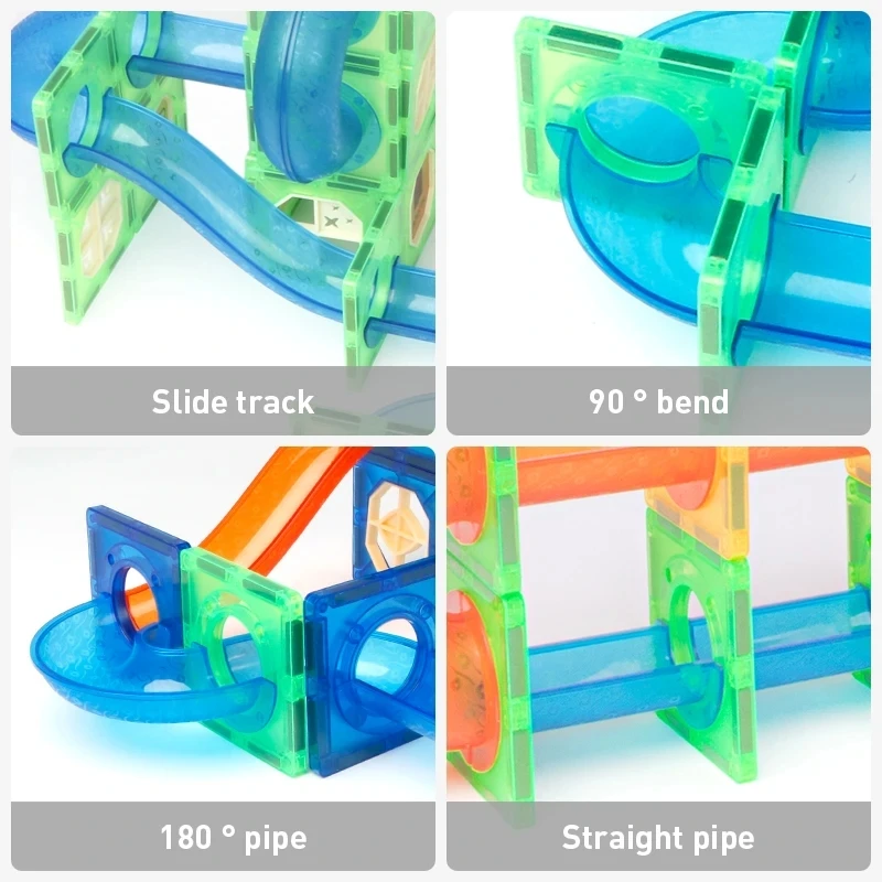 Romboss 7.5cm Track/Pipe Splicing Construction Building Set Magnetic Tiles Blocks Children Montessori Educational Toys Kids Gift