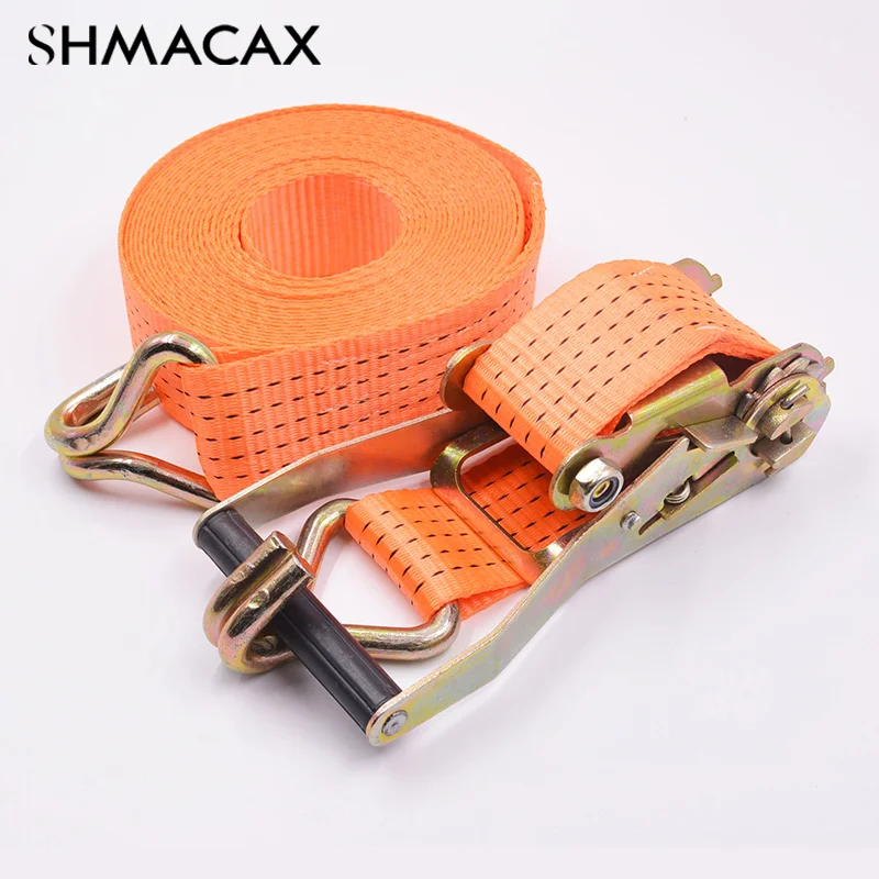 Adjustable Secure Tie-Down For Safe Luggage Transport Heavy-Duty Car And Truck Front Cargo Ratchet Strap With Metal Buckle