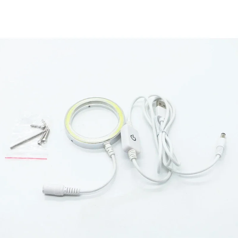 New Ultrathin 60 LED Adjustable Ring Light illuminator Lamp For STEREO ZOOM Microscope USB Plug 3
