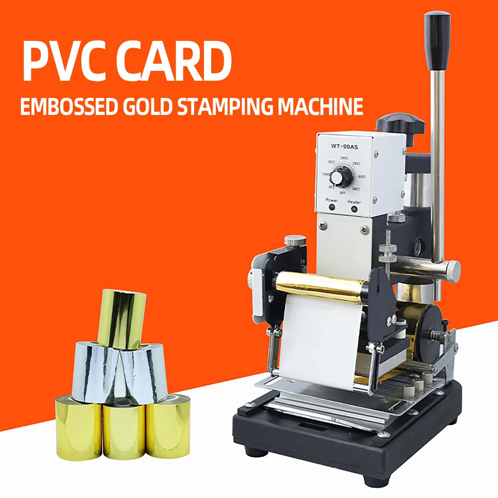 Branding Hot Stamping Machine PVC Card Convex Code Stamping Machine Heat Press Hot Foil Embossing Tool NEW