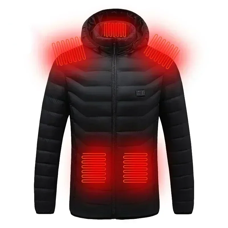 21 Areas Electric Winter Heated Jacket Men's Women's Motorcycle Jacket USB Heating Jacket Heated Vest Moto Thermal Coat Clothing 2