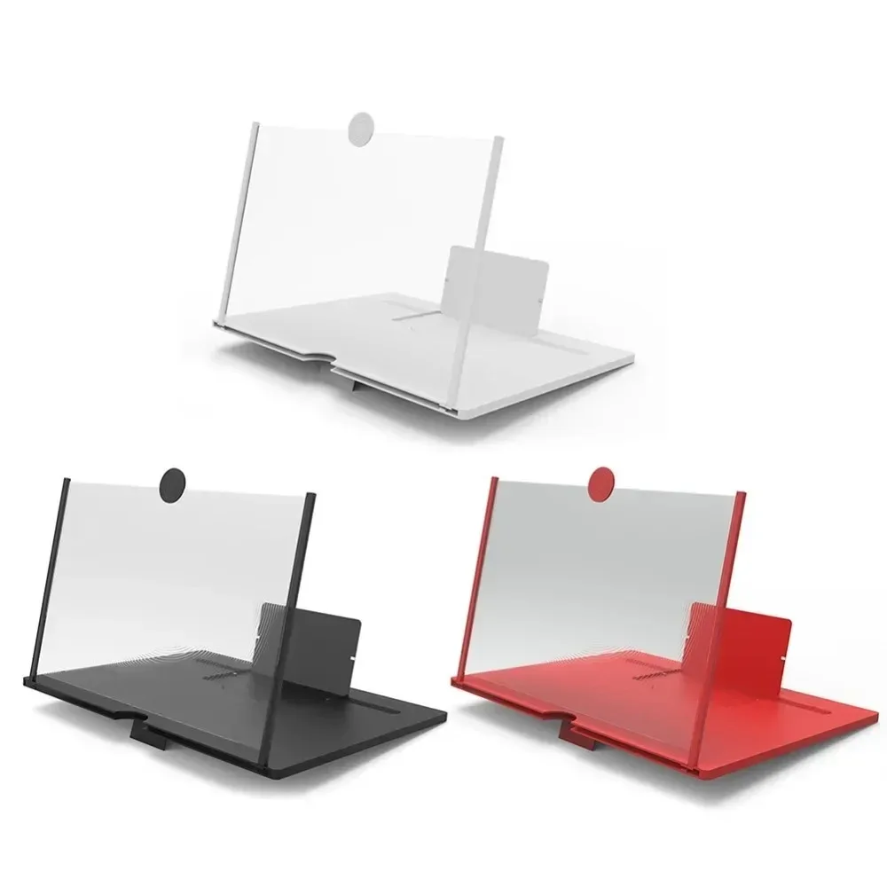 Phone Screen Amplifier 10/12/14 Inch 3D Foldable Mobile Phone Desk Stand TV Magnifying Glass HD Stand Video Enlarge Bracket