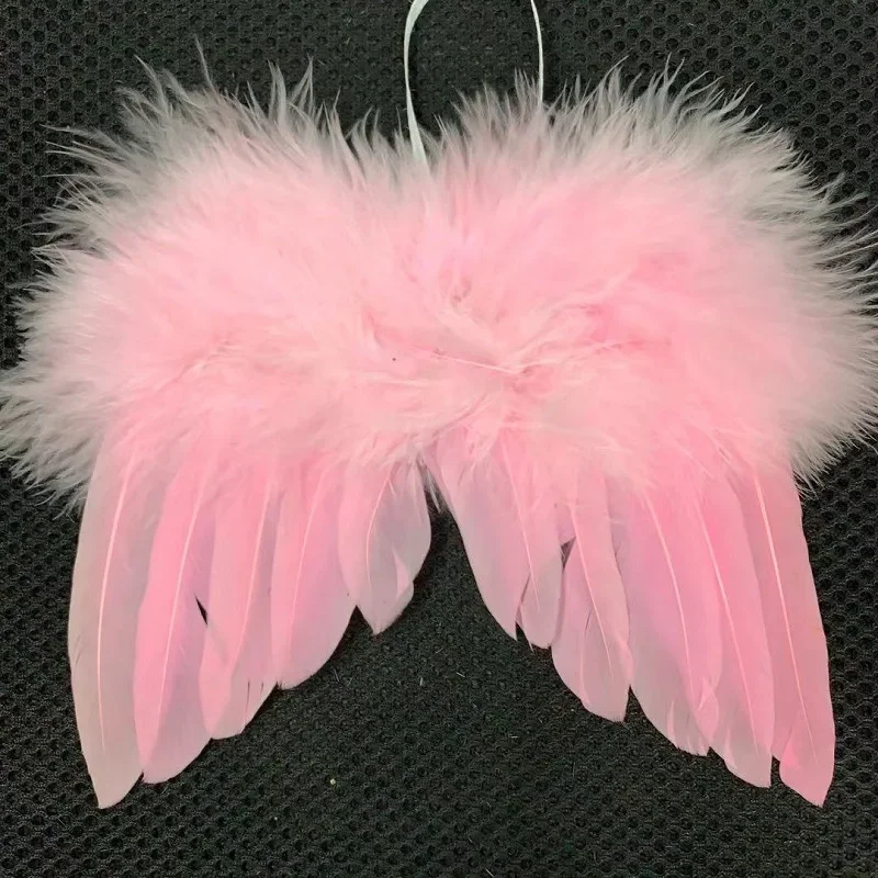 18x14cm Christmas Tree Feather Wing Pendant Decoration Mini Barbie Doll Clothing Accessories