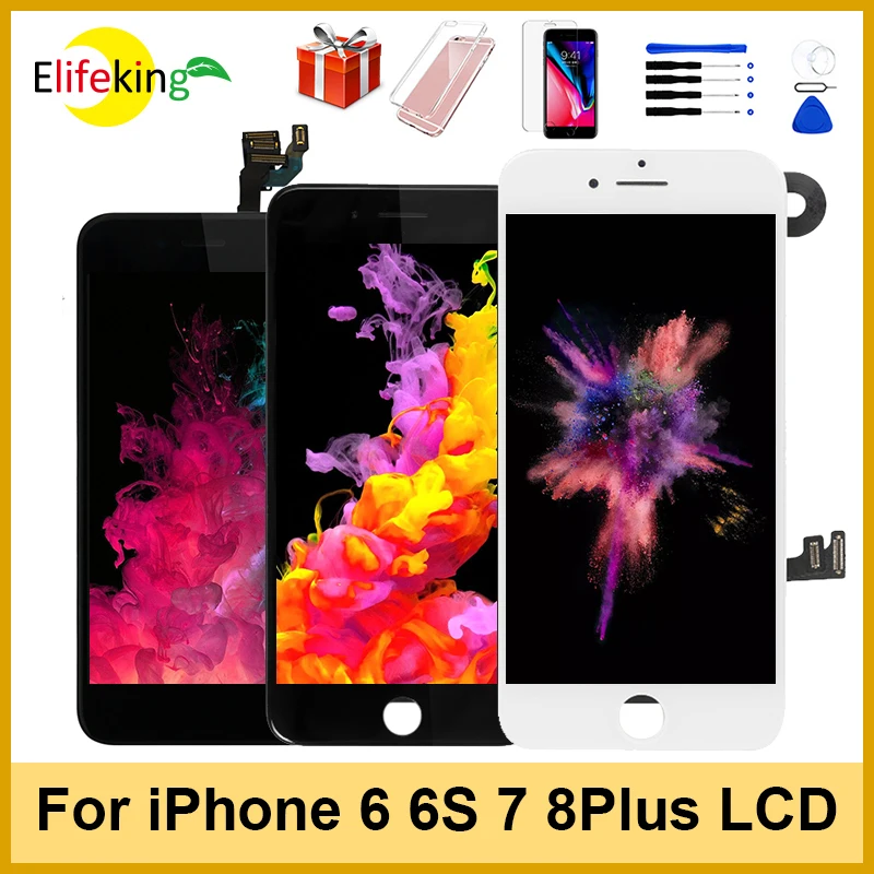 Display Lcd Aaa Set Completo Per Iphone 6 6S Plus Display Touch Screen Sostituzione Per Iphone 7 8 Plus Digitalizzatore Lcd Con Strumenti Gratuiti