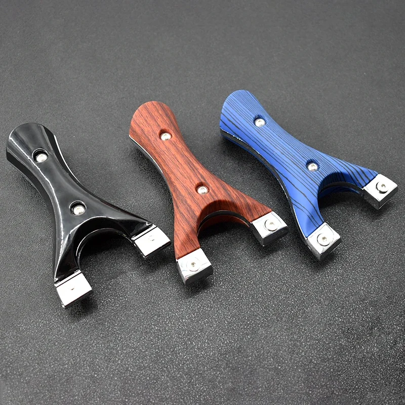 Portable Slingshot Resin + Alloy Slingshot Second-hand Flat Rubber Band Outdoor Hunting Sports Competition Toy Accessories