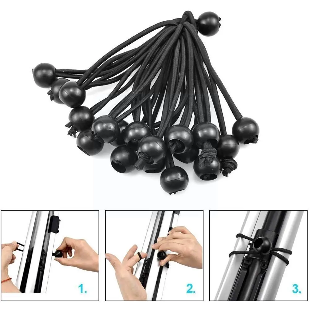 Bungee Cord Ball Tarp Canvas Tarpaulin Flagpole Ties Cord Tent Boat