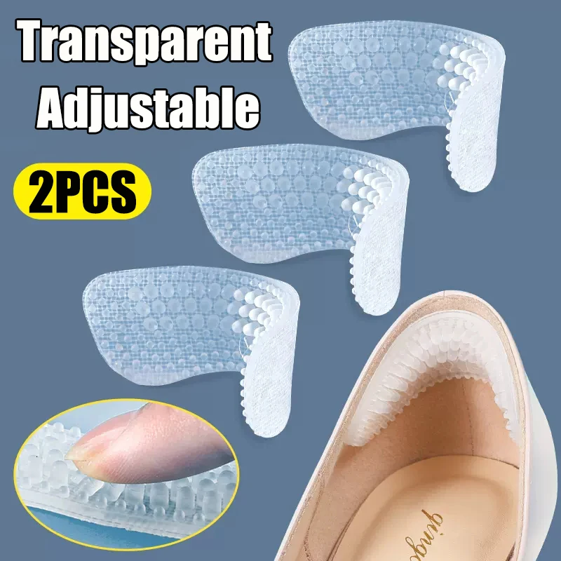 

Transparent Silicone High Heel Stickers Pads Anti Slip Heel Cushions Non-Slip Inserts Pad Foot Heel Care Protector for Women Men