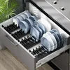 Kitchen Bowl And Dish Rack Cabinet Drawer Storage Rack Plate Drying Rack Tableware Bowl Dish Partition Adjustable Organizer 2