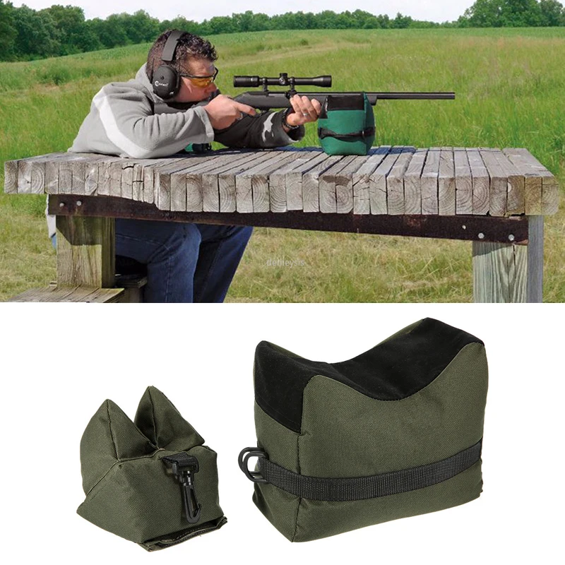 Tactical Front & Rear Bag Shooting Support Rifle Unfilled Sandbag Sniper Hunting Target Stand
