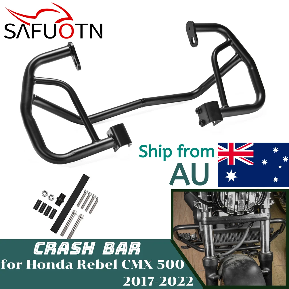For Honda Rebel CMX 300 500-Engine Guard Highway Crash Bar Motorcycle Frame Protection Bumper CMX500 CM300 Accessories motorcycle accessories