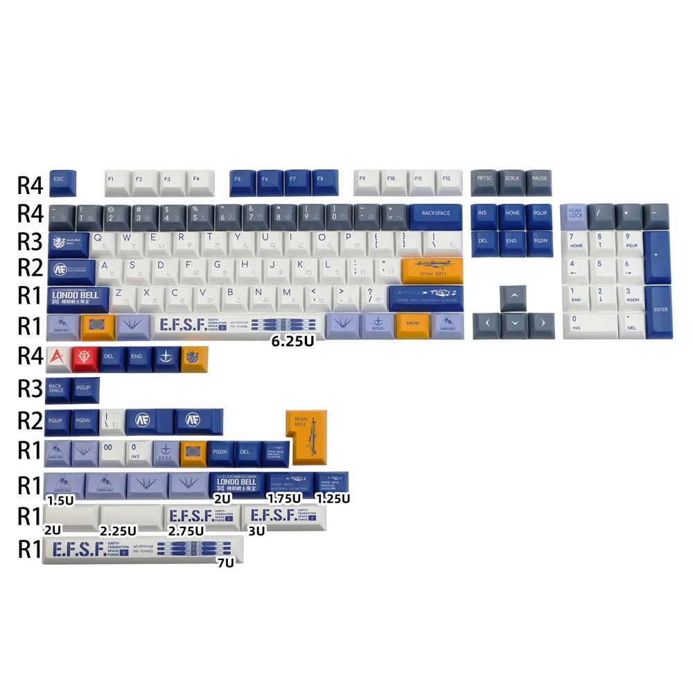 Anime Original Guerreiro Pbt Keycap 139 Chaves Kca Perfil Cereja Similar Mais Gatilho Rápido Dye-subbed Teclado Mecânico