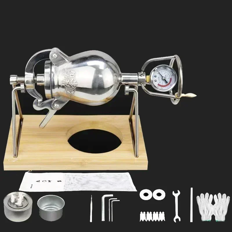 300ML Hand-Cranked Mini Popcorn Making Machine Popcorn Puffing Machine Puffed Rice Corn Food Amplifier