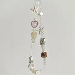 Beaded Star Pearl Handmade Phone Charm Lanyard (04)