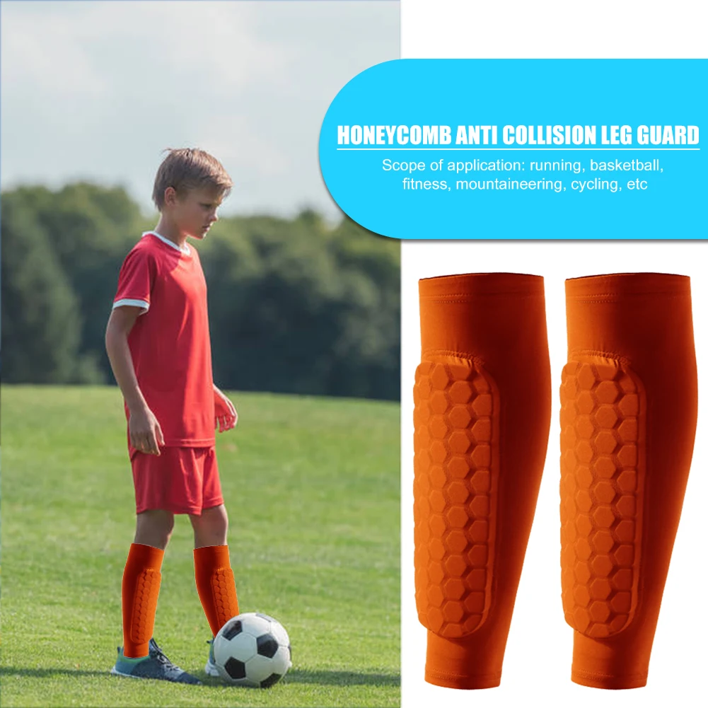 Leg Sleeves Shin Guards Shockproof Honeycomb Support Sock Shin Protector Soccer Gear Soccer Shields Sports Legging Sleeves soccer shin guards shin guard pads