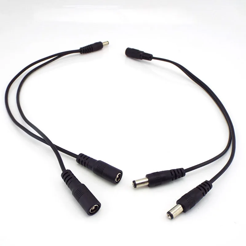 Description Picture 5 of itemDC 1 Male to 2 Female 2 Male 2 Way Power Adapter Cable 5.5mmx2.1mm Splitter Connector Plug Extension for CCTV LED Strip Light