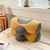Warming Cervical Protection Pillow Buckwheat Pillow Multi Functional Adult Elderly Pillow Curved Adult Bow Plus High Pillow 2024 2