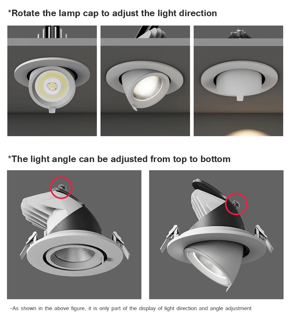 Dimmable AC85~265V Recessed LED Downlights 7W/15W/20W LED Ceiling Spot Lights Background Spot Lamps for Home Kitchen Spotlights
