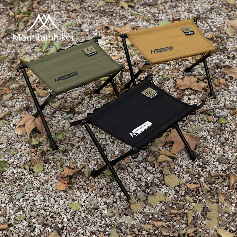 Outdoor Camping Tactical Mat Mountainhiker Portable Ultralight Aluminium Alloy Foldable Fishing Travel Stool With Storage Bag