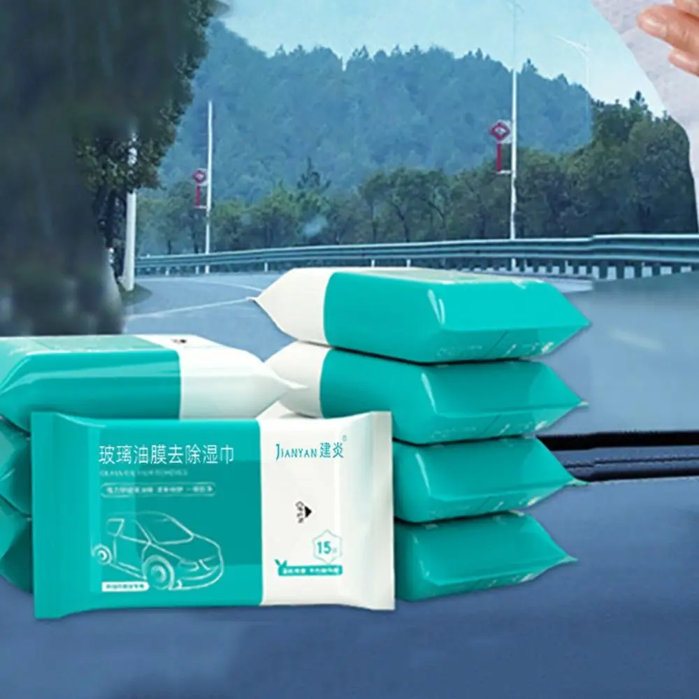 

30 Pcs Decontamination Powerful Brightening Stain Removal Wipes Car Glass Wipes Oil Film Windshield Cleaning