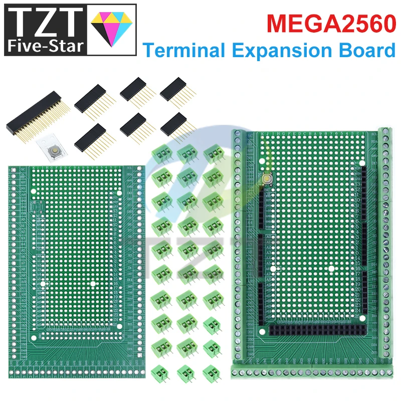 Compatibile Con Mega2560 Kit Scheda Di Schermatura Per Morsettiera A Vite Prototipo Pcb A Doppio Lato Per Arduino Mega 2560 / Mega2560 R3