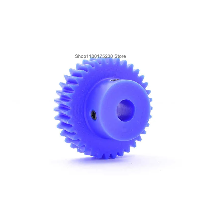 1Pcs 1M Blue Nylon Worm Gear 15 20 25 30 35 40 50 60 80 Teeth Plastic 1 Module Turbine Speed Ratio 1:15/20/25/30/35/40/50/60/80