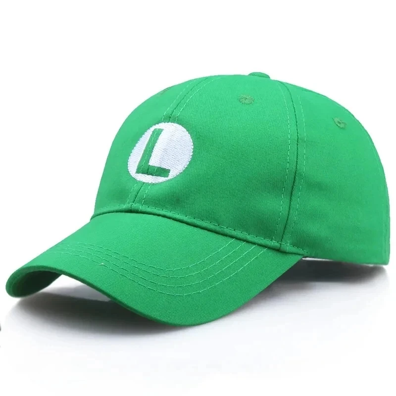 Street Cartoon Super Luigi Bros Baseball Cap Adjustable Costumes Cosplay Embroidery Accessories