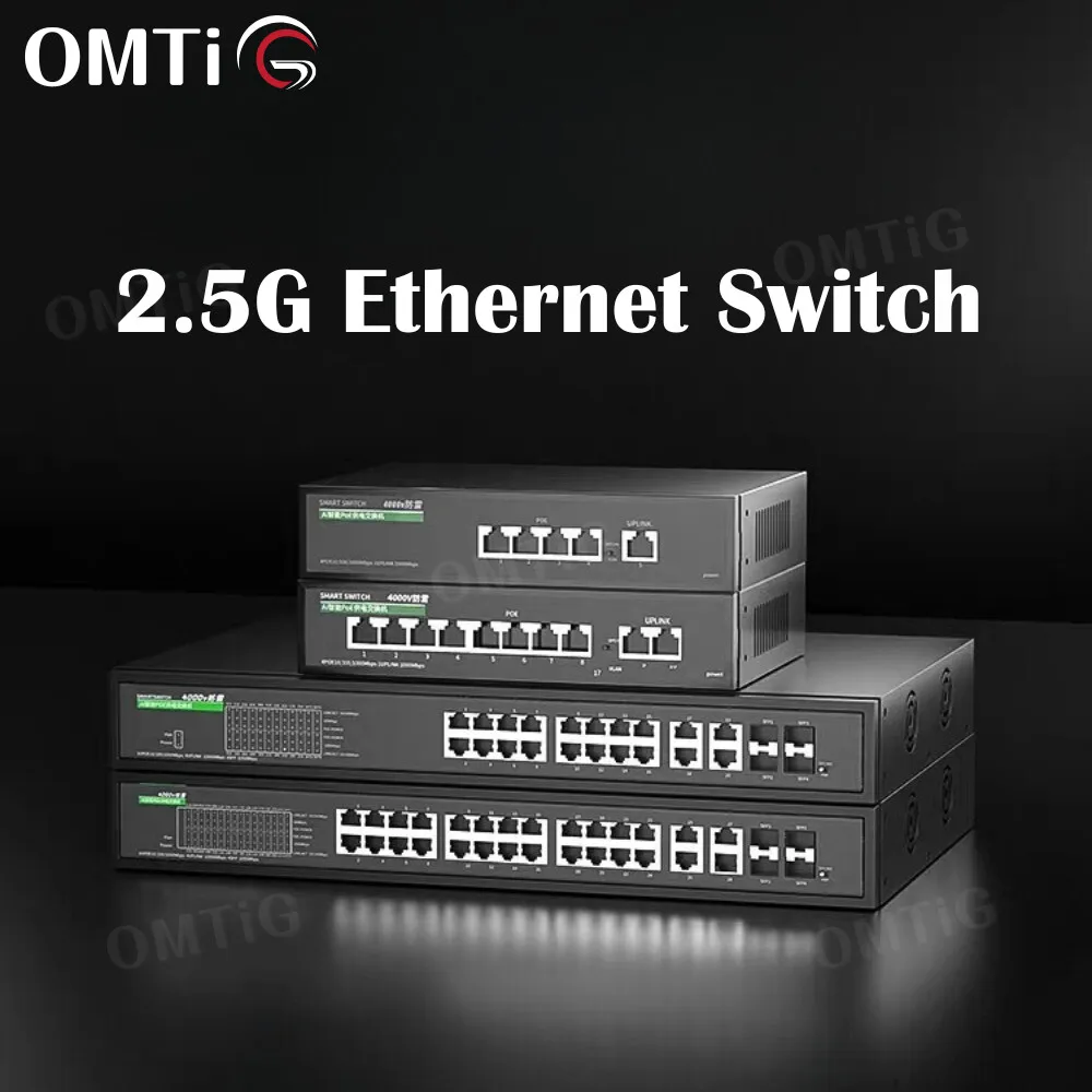 OMTiG POE switch 8/6/4-port 100M/1000M network 48V power supply 4KV lightning protection VLAN isolation
