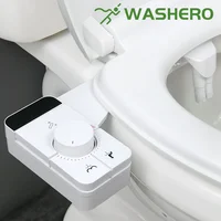 WASHERO Bidet Toilet Seat Bidet Sprayer Japanese Cover Dual Nozzle Cleaning Wc Non Electric Attachable Baday 1