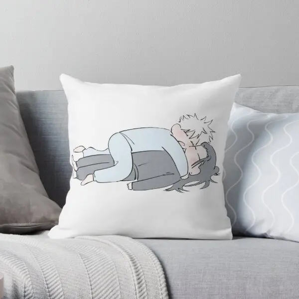 

Gojo Sleeps On Geto Printing Throw Pillow Cover Office Fashion Bed Case Bedroom Fashion Sofa Soft Pillows not include One Side