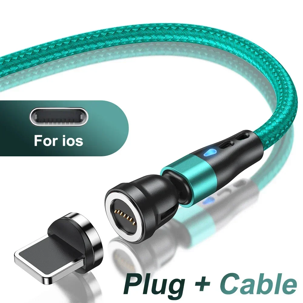 Enhanced Title: AUFU 540° Rotating Magnetic Fast Charging Cable with 5A Power Delivery