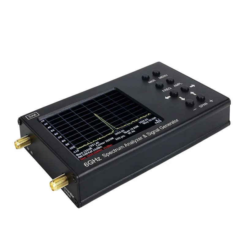 SA6 Handheld Digital Spectrum Testing Analyzer Touch Wi Fi RF Gain Band Antenna Professional Frequency 3