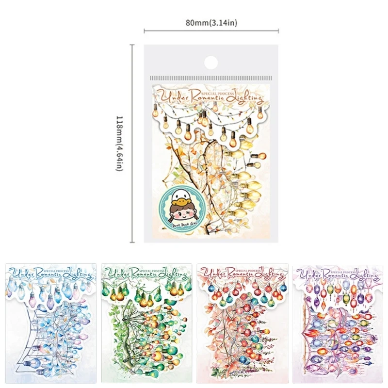1Pack Color Flower Light PET Sticker Decorative Paper For Bedroom or Diy Diary Album Scrapbooking Decal B03E