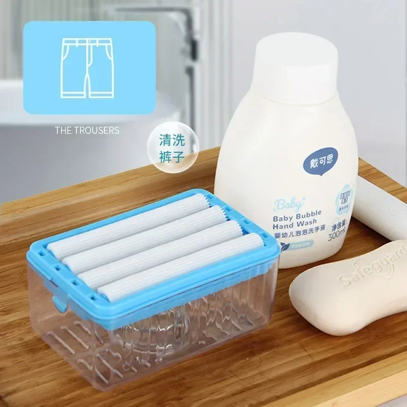 Hand Free Scrubbing Soap Box Multifunctional Bubble Box Household Automatic Soap Drain Roller Laundry Drainage Type