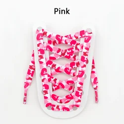 Vibrant Camouflage Print Flat Shoelaces - 160cm (Pink)