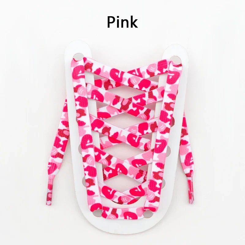 Colorful Shoelaces Camouflage Print Flat Shoe Laces For Sneakers AJ1&AF1 Boot Men And Women Leisure Shoestring Accessories