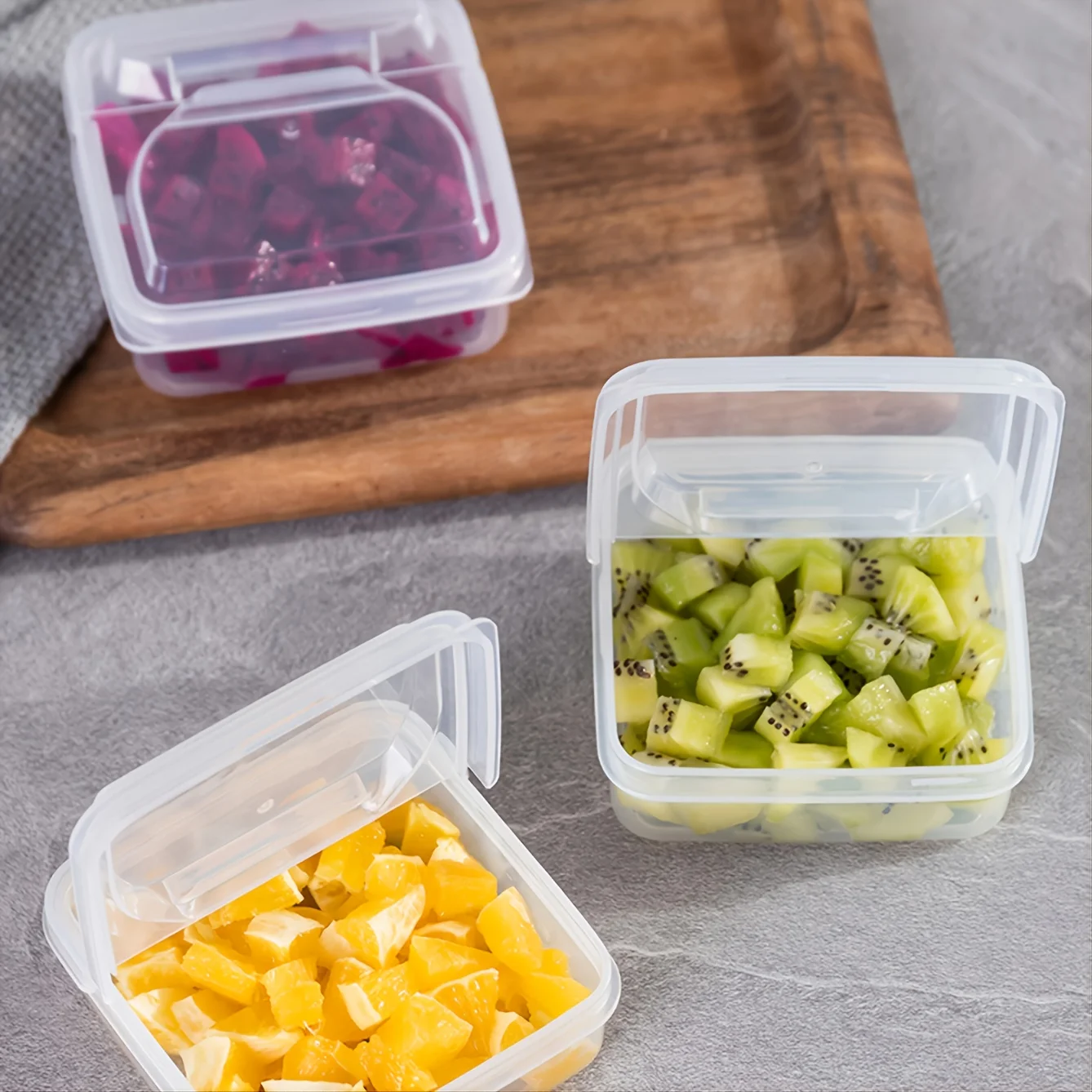 Storage Box Plastic Refrigerator Storage Cheese Box Cheese Container Butter Block Slice Storage Box 1pc