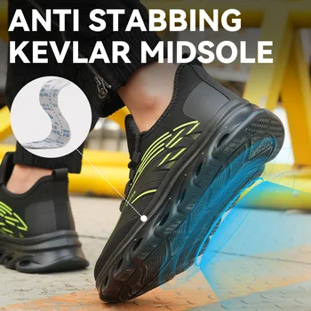 Scarpe antinfortunistiche da uomo Scarpe antinfortunistiche isolate 10KV Scarpe da ginnastica con punta in acciaio antiscivolo resistenti alla puntura impermeabili Anti-sfondamento